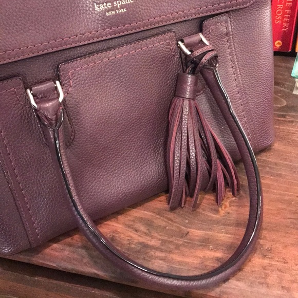 🌿ALL MUST GO🌿 Eggplant Kate Spade purse - Picture 2 of 8